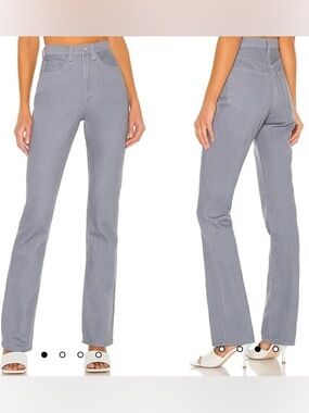 WeWoreWhat Grey High-Rise Flare Jeans